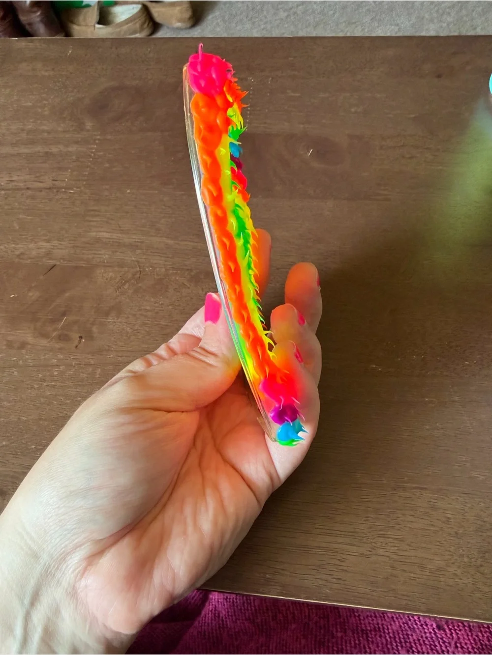 Rainbow Spiral Spiky Phone Case - Multicolor